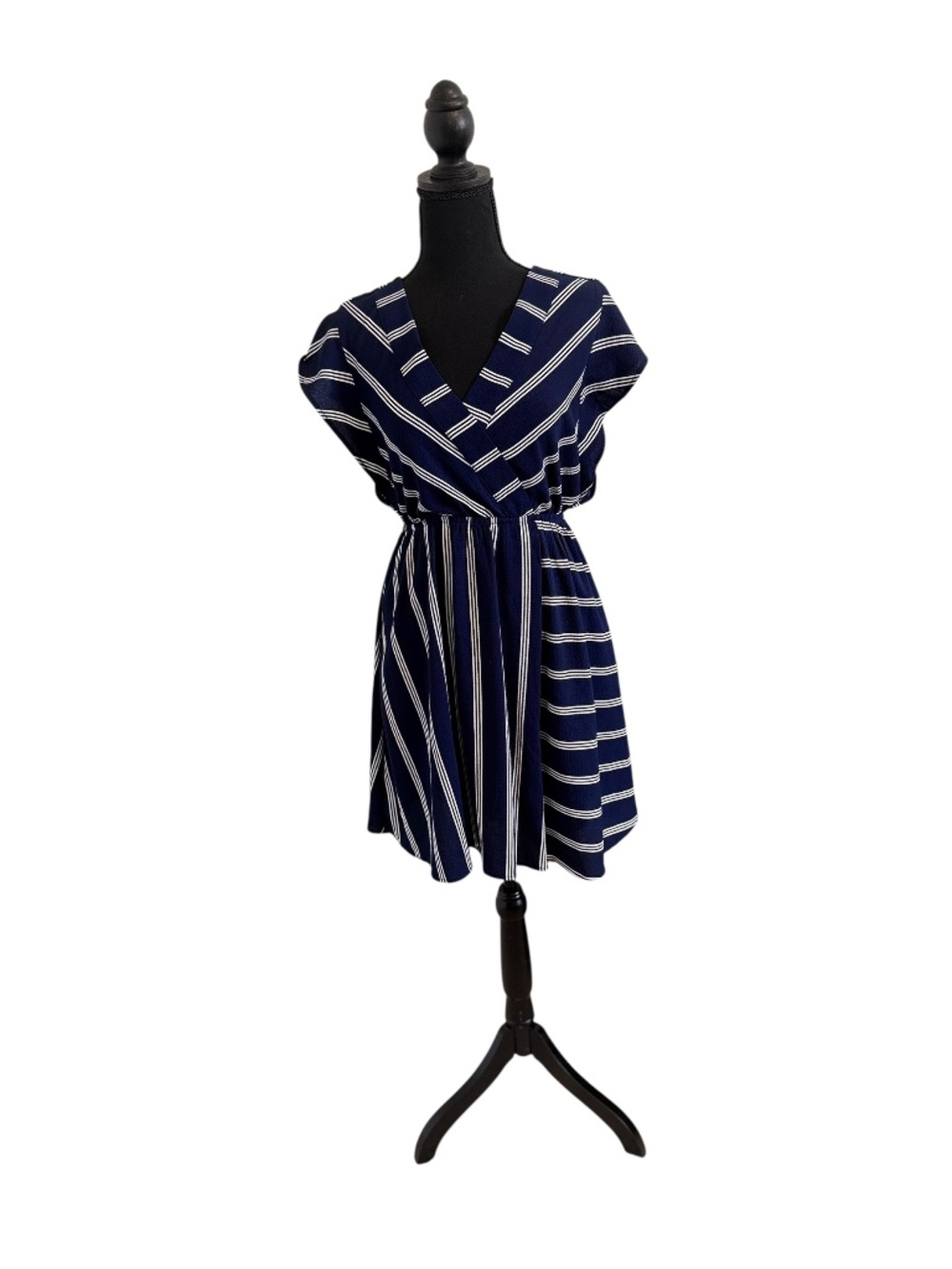 Navy and White Stripes Summer Dress